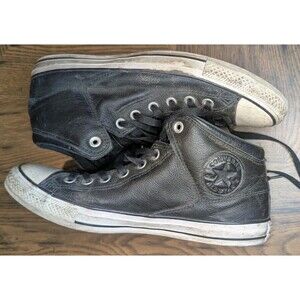 Converse Chuck Taylor All Star Hi Street Leather Men's Sz 11 Black White 149426C